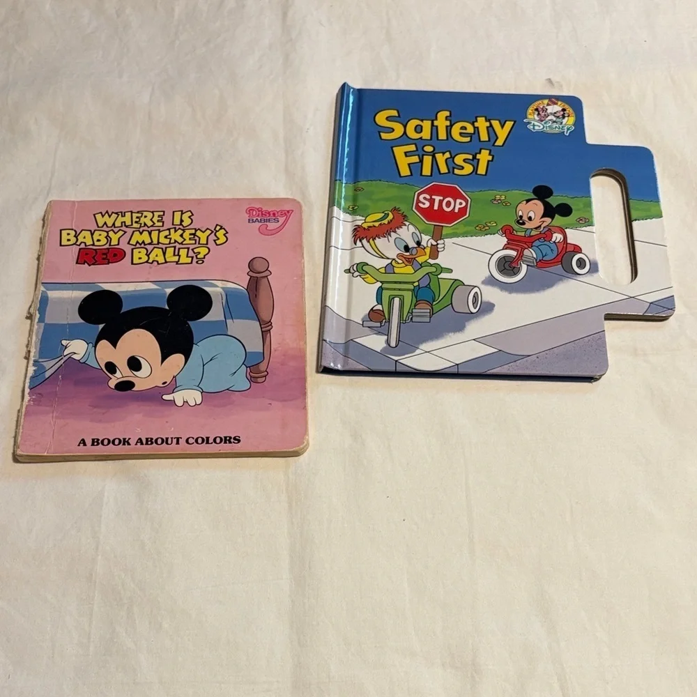 Disney Mickey Mouse Board Book Set - Pink and Blue. Vintage